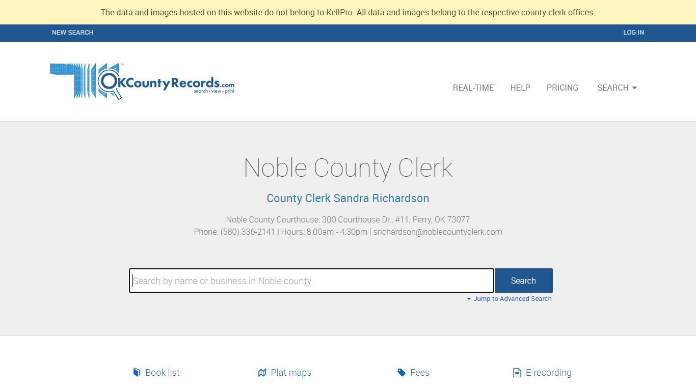 Noble County | OKCountyRecords.com | County Clerk Public Land Records ...